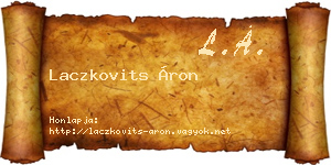 Laczkovits Áron névjegykártya