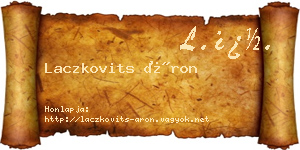 Laczkovits Áron névjegykártya