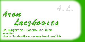 aron laczkovits business card